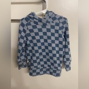 Childhoods Blue Checkered Hooded Pullover